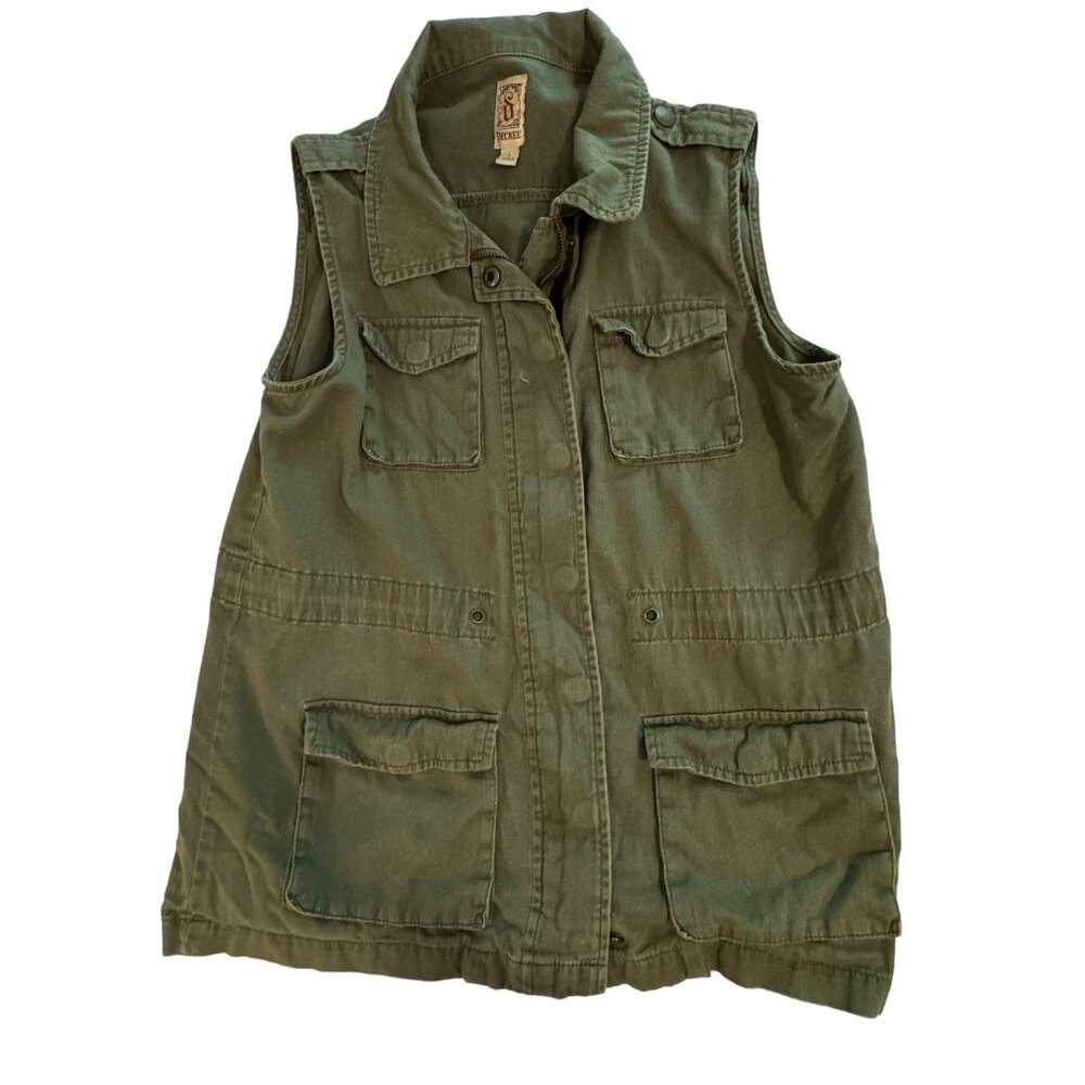 DECREE Military Inspired Army Green Vest